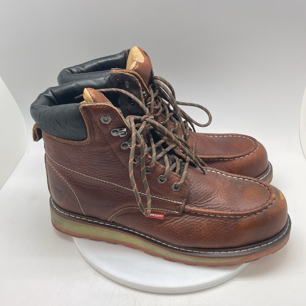 Sureway Boots Mens 13 SW601MS Dark Brown Full Grain Leather Moc Toe Work Lace